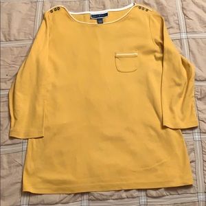 mid sleeve yellow shirt